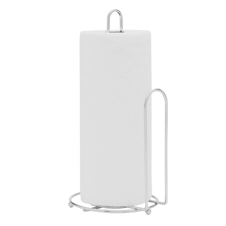 Home Basics Home Basics Chrome Collection Free Standing Paper Towel Holder with Easy-Tear Arm, Chrome ZOR96216
